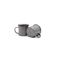 Barebones Enamel Cup Set of 2 (Stone Grey)