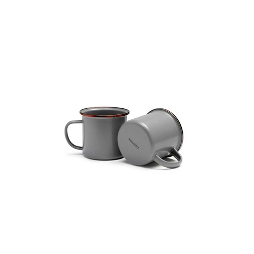 Barebones Enamel Cup Set of 2 (Stone Grey)