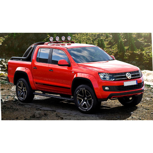 Amarok Double Cab Hiline (2010 to present); 2 fronts with airbags, 60/40 rear bench (solid backrest)